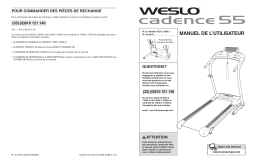 Weslo Cadence 55 Manuel d'Utilisateur + Chat IA et PDF