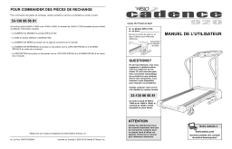 Weslo WETL2110 920 TREADMILL Manuel utilisateur