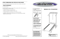 Weslo WETL2202 CADENCE 50 LS TREADMILL Manuel utilisateur