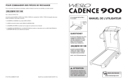 Weslo WETL27905 CADENCE 900 TREADMILL Manuel utilisateur