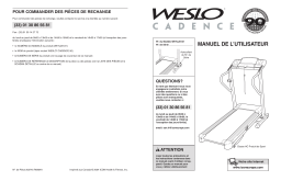 Weslo WETL2813 90 TREADMILL Manuel utilisateur