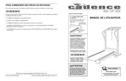 Weslo WETL9100 820 TREADMILL Manuel utilisateur