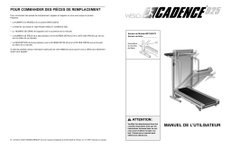 Weslo WETL9257 925 TREADMILL Manuel utilisateur