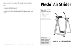 Weslo WLAW5507 AIRSTRIDER AIR STRIDER Manuel utilisateur