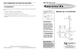 Weslo WLEMBE7100 600 BENCH Manuel utilisateur