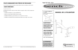 Weslo WLEMBE7120 200 BENCH Manuel utilisateur