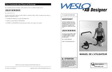 Weslo WLEMMC1491 AB ROLLER BIKE Manuel utilisateur | Fixfr