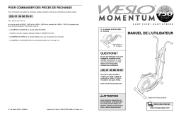 Weslo WLEVEL1983 750 ELLIPTICAL Manuel utilisateur