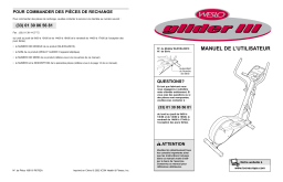 Weslo WLEVEL2801 GLIDER 3.0 ELLIPTICAL Manuel utilisateur