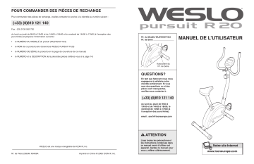 Weslo WLEVEX0716 R20 BIKE Manuel utilisateur | Fixfr