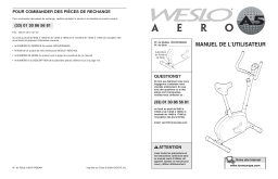 Weslo WLEVEX0904 AERO A5 BIKE Manuel utilisateur