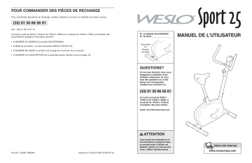 Weslo WLEVEX0994 AERO A5 BIKE Manuel utilisateur | Fixfr