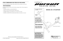 Weslo WLEVEX1491 525 CS BIKE Manuel utilisateur