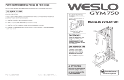 Weslo WLEVSY1825 750 SYSTEM Manuel utilisateur