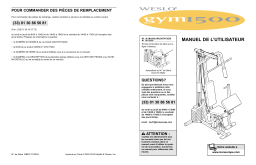 Weslo WLEVSY1922 1500 SYSTEM Manuel utilisateur