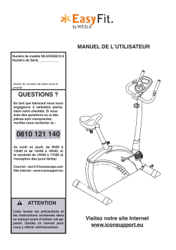 Weslo WLIVEX58210 ALPHA 270 BIKE Manuel utilisateur