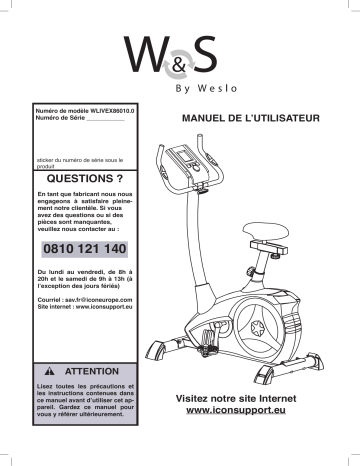 Weslo WLIVEX86010 CX 200 BIKE Manuel utilisateur | Fixfr