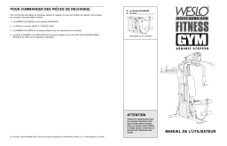 Weslo WLSI6040 FITNESS GYM SYSTEM Manuel utilisateur