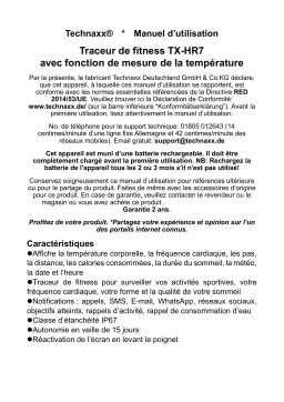 Technaxx TX-HR7 Fitnesstracker Manuel du propriétaire