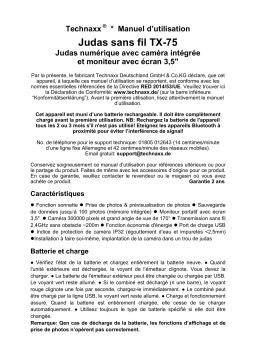 Technaxx TX-75 Wireless Door Viewer Manuel du propriétaire