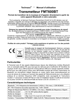 Technaxx FMT600 Bluetooth FM Transmitter Manuel du propriétaire