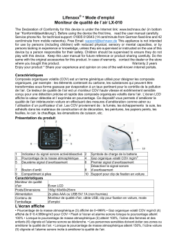 Lifenaxx LX-010 Air quality monitor Manuel du propriétaire