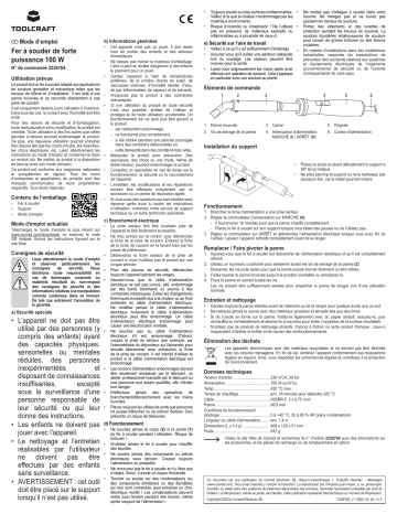 TOOLCRAFT TO-6680292 2226764 High performance soldering iron Manuel du propriétaire | Fixfr