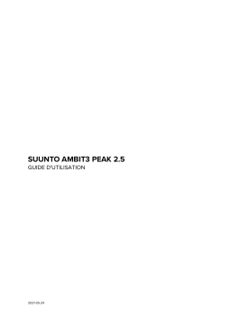 Suunto Ambit3 Peak Mode d'emploi