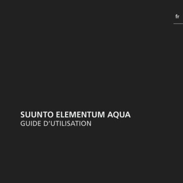 Suunto Elementum Aqua Mode d'emploi | Fixfr