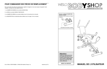 Body Shop 8 | Weslo WLMC0145 BODYSHOP ABTRAINER Manuel utilisateur | Fixfr