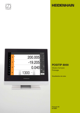 HEIDENHAIN POSITIP 8000 Milling (1252216.1.2.x) Digital Readout Mode d'emploi