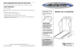 Weslo WETL3102 950 TREADMILL Manuel utilisateur