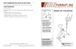 Weslo WLEVEX1492 202 BIKE Manuel utilisateur