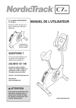 NordicTrack NTEVEX78009 C7 ZL BIKE Manuel utilisateur