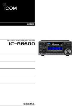 ICOM IC-R8600 Une information important