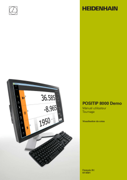 HEIDENHAIN POSITIP 8000 Demo Turning (1252216.1.2.x) Digital Readout Manuel utilisateur