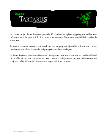 Tartarus Classic | RZ07-01030 | Razer Tartarus | RZ07-010301 Keyboard Mode d'emploi | Fixfr