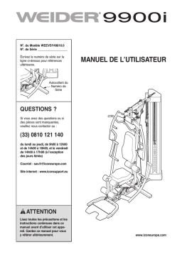 Weider WEEVSY49810 9990 SYSTEM Manuel utilisateur