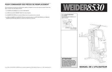 8530 WESY85301 | Weider WESY8530 8530 SYSTEM Manuel utilisateur | Fixfr