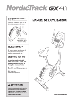 NordicTrack NTEVEX74911 1419167 GX 4.1 BIKE Manuel utilisateur