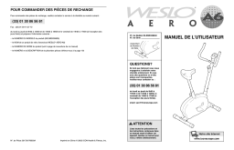 Weslo WLEMEX0983 AERO A6 BIKE Manuel utilisateur