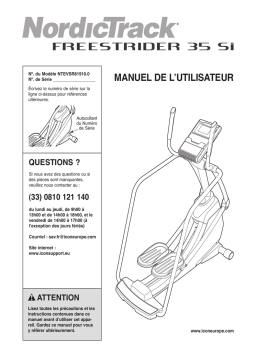 NordicTrack NTEVSR81910 FREESTRIDER ELLIPTICAL Manuel utilisateur