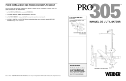 Weider WEBE3055 PRO 305 BENCH Manuel utilisateur