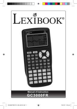 Lexibook GC3000FR Calculatrice Graphique 262 fonctions avec mode examen Manuel utilisateur