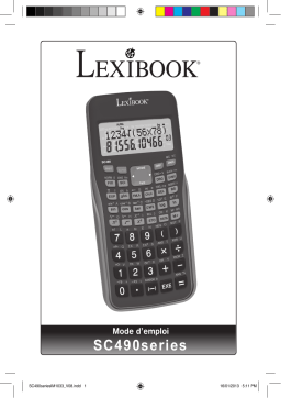 Lexibook SC490FR Calculatrice Scientifique 228 fonctions special collège Manuel utilisateur