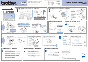 Brother DCP-165C Inkjet Printer Guide d'installation rapide | Fixfr