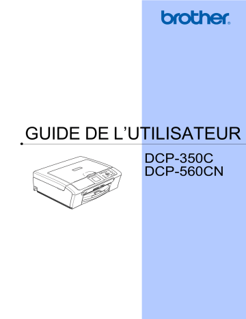 Brother DCP-350C Inkjet Printer Manuel utilisateur | Fixfr