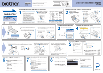 Brother DCP-385C Inkjet Printer Guide d'installation rapide | Fixfr