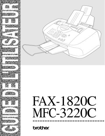 MFC-3220C | Brother FAX-1820C Inkjet Printer Manuel utilisateur | Fixfr