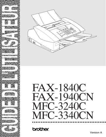 Brother FAX-1840C Inkjet Printer Manuel utilisateur | Fixfr